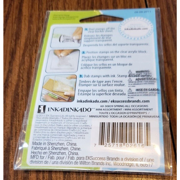 Inkadinkado Large Art Deco Design Floral Clear Stamp - Picture 3 of 4